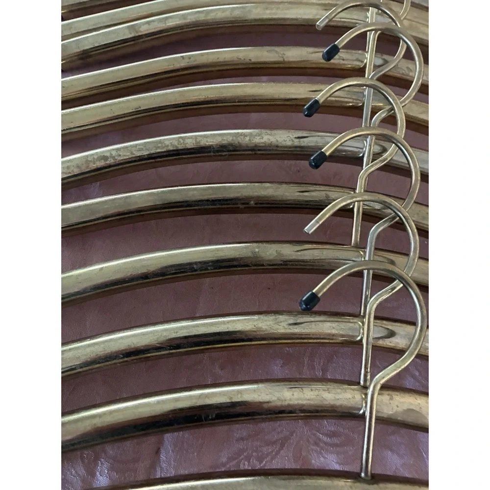 Vintage Metal Hangers Brass Regency‎ MCM Heavy Duty Lot Of 13 *flaws